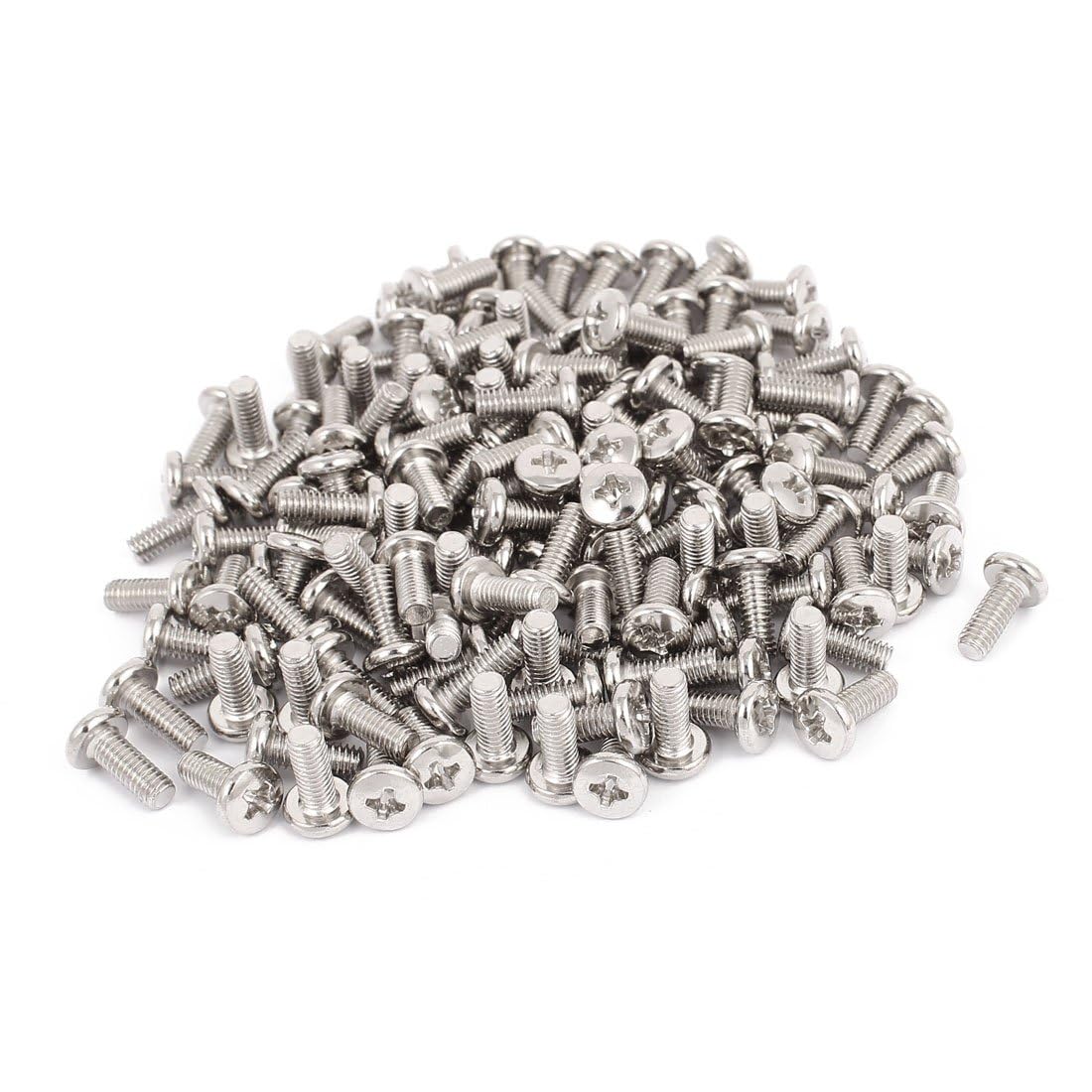 TOP-VIGOR 150Pcs Cross Pan Head Machine Screws, M4x10mm Phillips Round Head Screws Bolts for Machinery, Furniture, Car, Motorcycle Repair, Electronic Products, Ship Assembly, and DIY