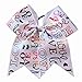 CN Girls Large Cheerleading Hair Bows Ponytail Holder Elastic Hair Ties Pony Tail Holder Elastic Head Loop For Cheerleading Girls Pack of 6