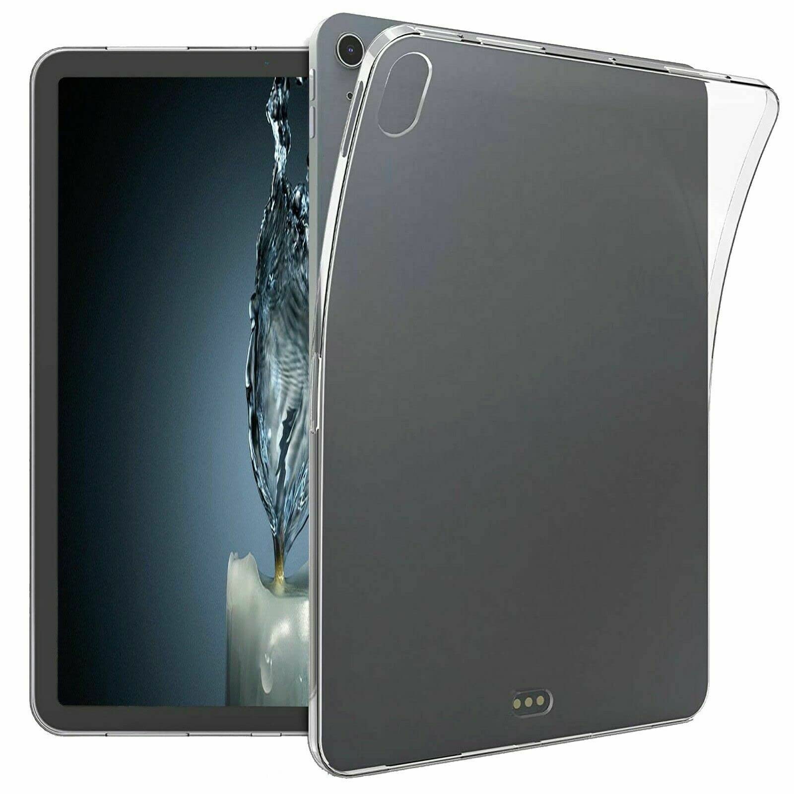 Silicone Gel Case for Apple iPad Air 5th Generation 2022 & Air 4th Gen 2020, 10.9-inch Slim, Soft, Transparent Cover, 10.9” TPU Back Cover for Air5 & Air4