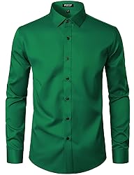 JEMITOP Men's Stretch Wrinkle Free Dress Shirts