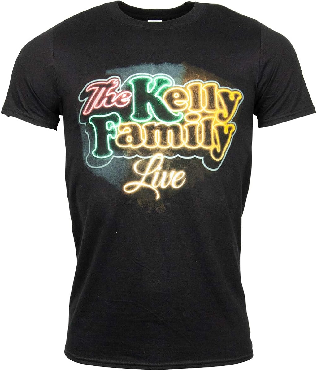 The Kelly Family T-Shirt Shirt Oberteil Aufdruck Neon Logo Fanartikel