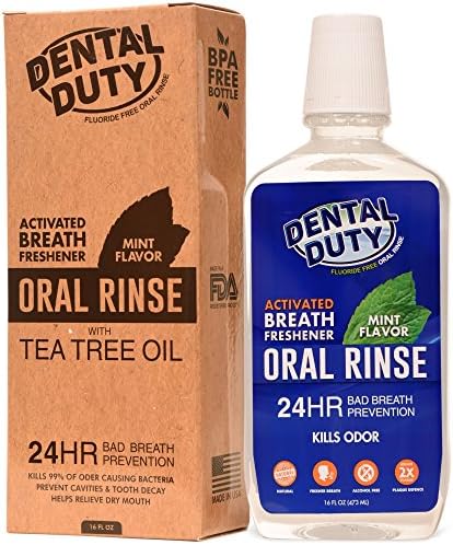 All Natural Mouthwash - Made in USA - REMOVES BAD BREATH and TOOTH PLAQUE - Best Alcohol Free Oral Rinse for Tartar Defense, Fresher Breath, and Healthier Gums - Mint Flavor.