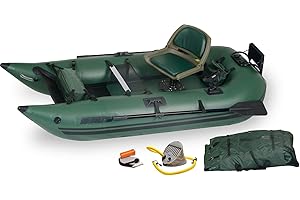 Sea Eagle 285 Frameless Inflatable 9’ Pontoon Fishing Boat - 1 Person- Lightweight, Portable-Perfect for Hunting & Fishing-Sets up in 5 Minutes