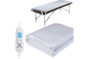 LIARTY Massage Table Warmer, Professional Heating Pad SPA Massage Bed Warmer with Timer, 10 Heat Settings, Overheat Protection for Massage Bed & Spa, Soft, 8.5Ft Cord, 30" x 72.8"