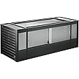 New Age Pet ECOFLEX 60 in Mojave Reptile Lounge in Espresso Black, Durable Wood Plastic Composite Habitat with Vented Side Panels, Removable Sliding Glass Doors, and Mesh Screen Top for Lamp Setup,