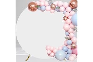 Antizz 7.2 ft Arch Backdrop Stand Cover，White Balloon Wedding arch Spandex Fitted Cover, Round Arch Frame Stand Cover for Baby Shower Birthday Ceremony Parties Decoration (Only Cover)