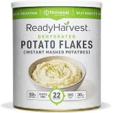 Ready Harvest Dehydrated Potato Flakes, Instant Mashed Potatoes, #10 Can | 22 Servings &bull; 30-Year Shelf Life &bull; Instant Mashed Potatoes for Cooking, Camping, Pantry Storage &amp; Emergency Food