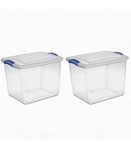 Amazon.com - Clear View Latch Storage Box, 27-Qts.