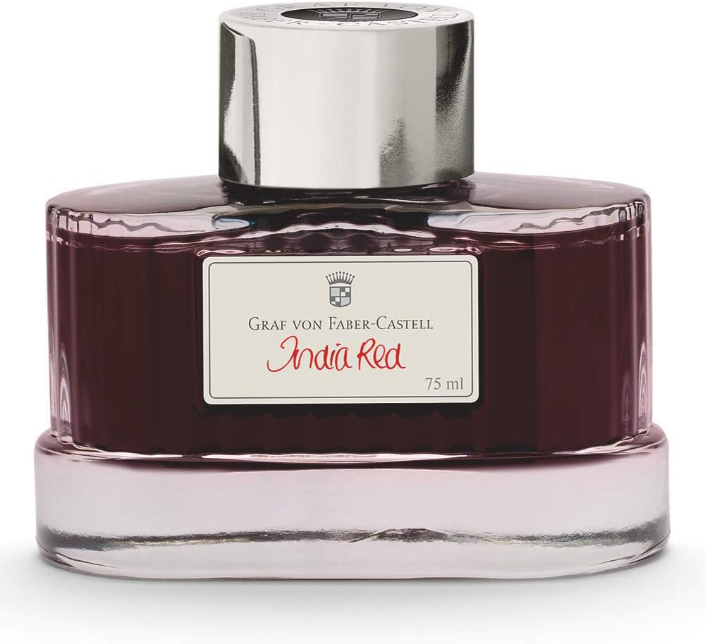 Faber-Castell Graf von Faber-Castell Ink Bottle India Red 75ml 141019, Indian Rot, 75 ml