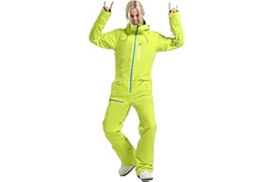 IMPHUT Women's One Piece Ski Suits Waterproof Windproof Women's Snowsuit Insulated Ski Jumpsuit for Snow Sports