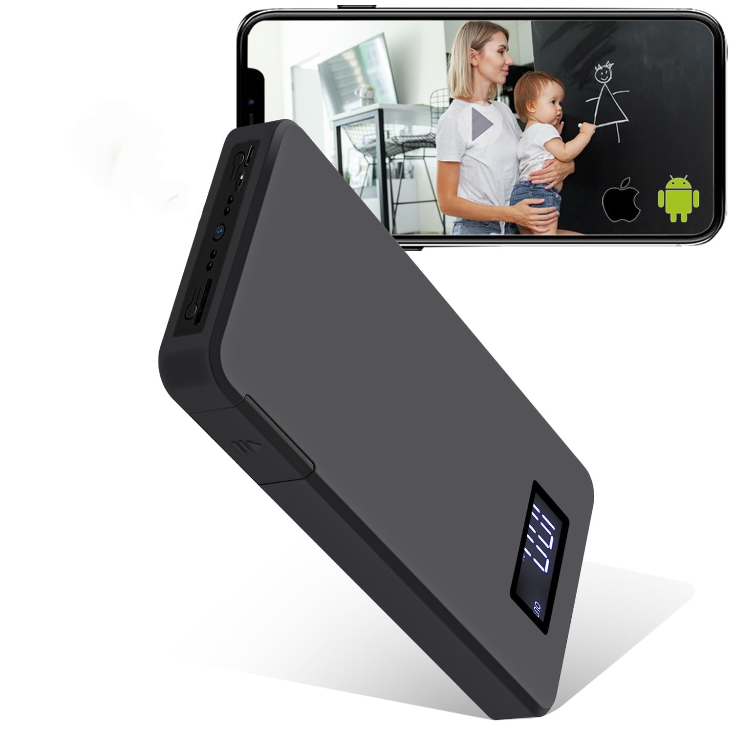 Mini camera WiFi alert driving camera portable 1080P surveillance camera spy hidden camera night vision mobile vision gravity sensor long-term record (Cuboid)