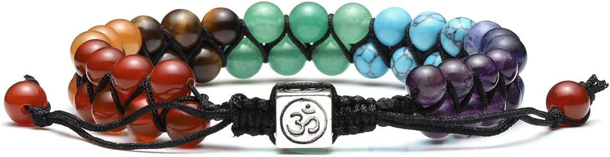 JOVIVI 7 Chakra Reiki Healing Crystal Gemstone Yoga Stone Beaded Braided Bracelet Adjustable Women Jewellery - Image 3