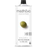 Madhava Organic Olive Oil, 1L Tin, 100% Pure, Single Source, Traceable, Cold Extracted, Non-Gmo, No Pesticides, Gluten Free,