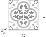 FloorPops FP2953 Remy Peel & Stick Floor Tiles Grey Gothic Style 12" x 12" 10pk view 9
