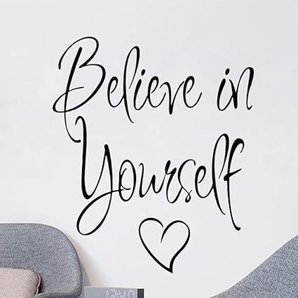Cooldeer Credi In Te Stesso Credi In Inglese Adesivi Murali Adesivi Per Lettere Dormitorio Camera Da Letto Decorazione Adesivi Murali Amazon It Fai Da Te