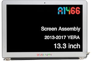 Seven Puppy Replacement Screen for MacBook Air A1466 13" 2013 2014 2015 2016 2017 EMC 2632 EMC 2925 EMC 3178 Complete LCD Screen Display Assembly 661-02397,661-7475 (Assembly)