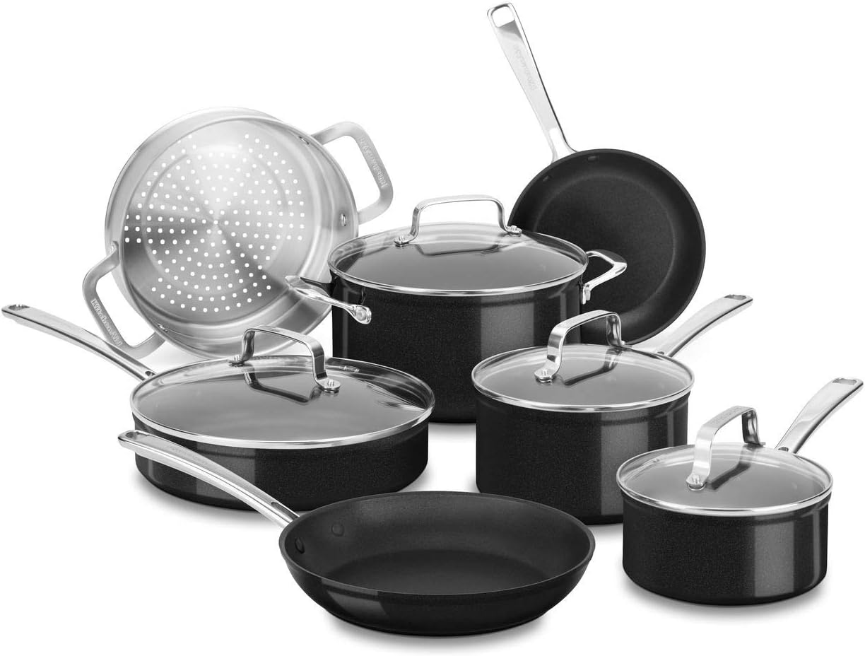 Kitchenaid Batterie de Cuisine HA NS 11 pièces Sapphi Noir Amazon.fr