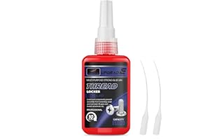 BERIOVE Blue Thread Locker 243 : Threadlocker Metal Glue for Bolts, Nuts, Fasteners Medium Strength Screw - Prevent Loosening Corrosion 50g