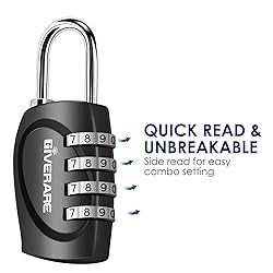 GIVERARE 2 Pack Combination Lock, 4-Digit Padlock
