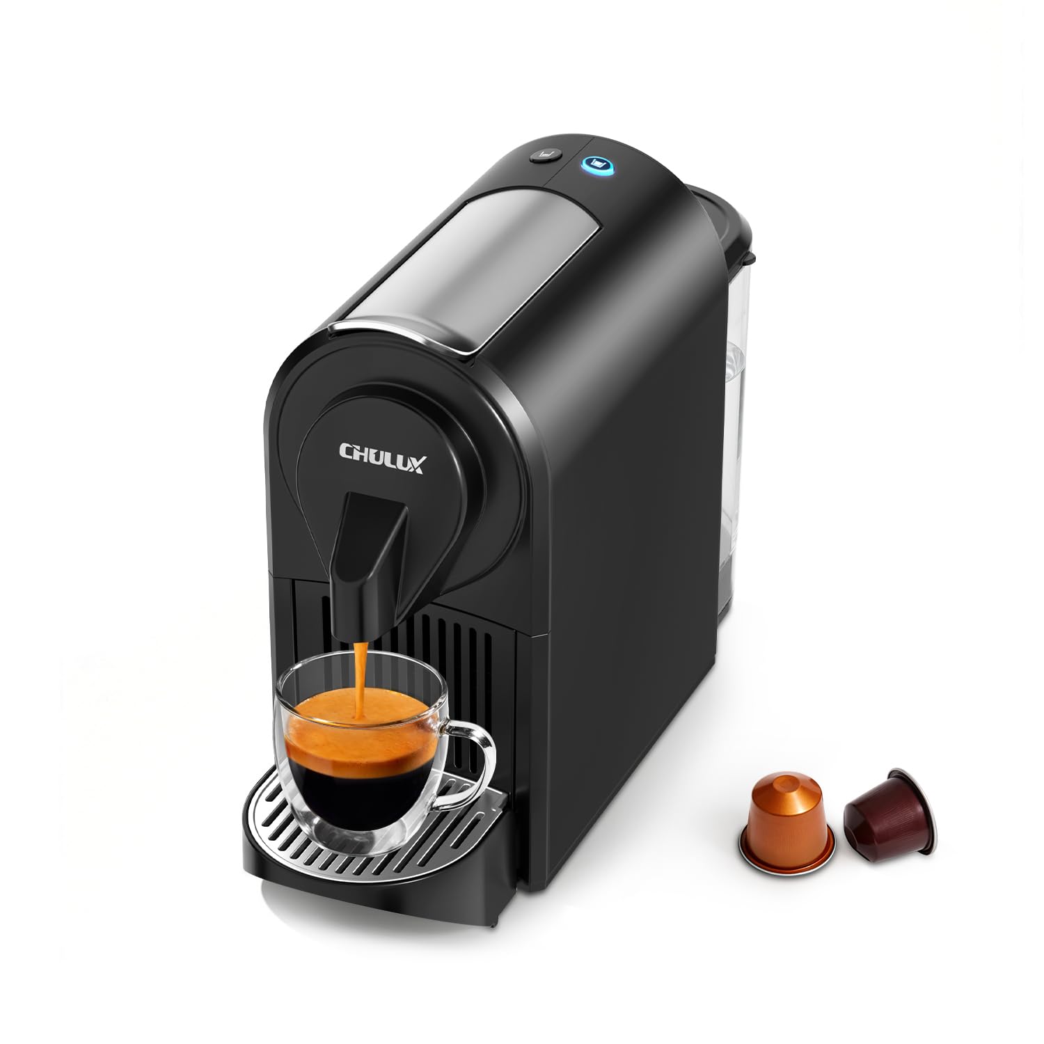 Photo 1 of CHULUX Upgrade Bafè-Pro Espresso Machine for Nes Original Pods, 20Bar Rapid Extraction Home Espresso Coffee Maker for Espresso & Lungo, Black