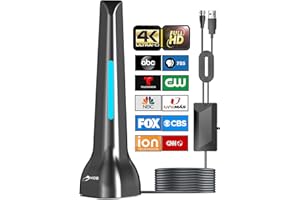 HIDB TV Antenna for Smart TV - TV Antenna for Smart TV Indoor - Magnetic Base - Smart TV Antenna Supports 720p, 1080i, 1080p and 4K Signals.