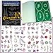 Master Airbrush Airbrush Tattoo Stencils Set Book #10 Reuseable Tattoo Template Set, Book Contains 100 Unique Stencil Designs, Vinyl Sheets with a Self Adhesive Backing