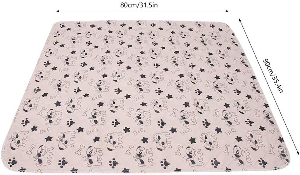 Reusable Dog and Cat Pee Pads - Washable Waterproof Absorbent Training Pads for Puppies Bed Carpet Mat, 3 Sizes Including 80x90cm - Image 3