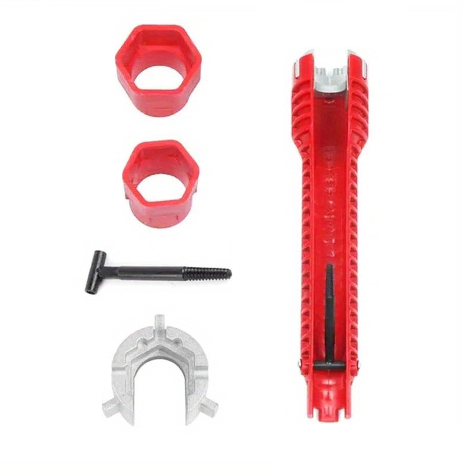 Yesmin 8-in-1 Faucet Wrench Tool - Multifunctional Sink Installation Kit with Extension Rod, Universal Basin Wrench for Bathroom, Kitchen Pipes & Water Faucet Nuts