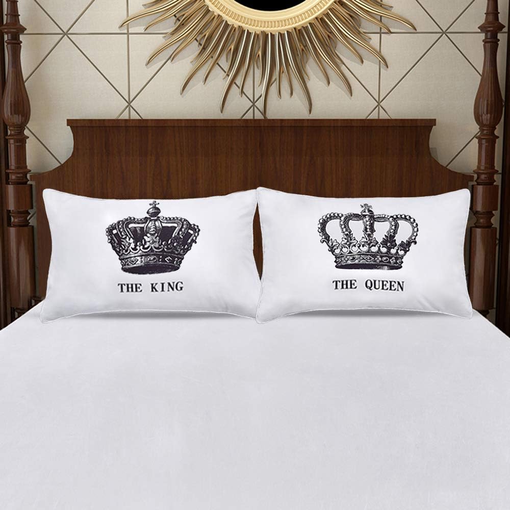 DasyFly King and Queen Couples Pillow Cases,Funny His and Hers Couples Gifts,Annivesary Wedding Gifts for The Couple.Romantic Gifts for Couples On Christmas Valentines Day - Image 3