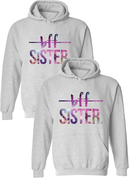 Beste Freunde Hoodie Set Burger Pommes - Matching Pullover Für 2 Mädchen