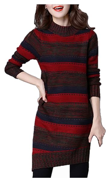 Amazon エンジェルムーン ニット チュニック レディース ロング