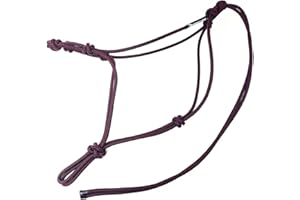 Knotty Girlz Horse Rope Training Halter - 4 Knot 1/4" Stiff Halter Cord - Used by Famous Trainers Multiple Sizes Multiple Colors