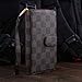 12-Slot Card Pockets Black and Brown Checker PU Leather Wallet Case for Apple iPhone 6 Plus 5.5 Inch Plaid Classic Classy Luxury Purse Clutch Multifunction Photo Frame Holder Hand Strap Magnetic Closure High Grade Guy Men Gift