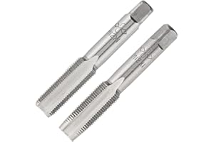 Aceteel M12 X 1.0 Metric Hand Tap, Right Hand M12 X 1.0mm Threading Hand Tap 1Pair