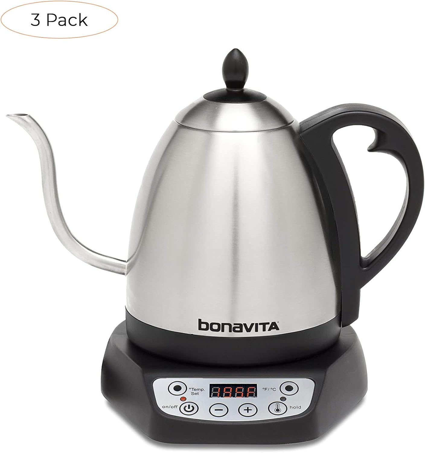 Bonavita 1.0L Variable Temperature Electric Kettle, 1.0 Liters, Metallic: Kitchen & Dining
