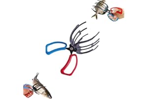 Kerrtoa 3 Claw Fish Gripper, Multifunctional Three Teeth Fishing Pliers Anti-Slip Fish Claw Gripper, Metal Fishing Pliers Gripper Catch Fish Control Clamp, Fishing Accessories