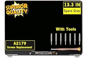 GBOLE Screen Replacement for MacBook Air A2179 2020 Year EMC 3302 MVH22 MVH42 MVH52 MWTJ2 MWTK2 MWTL2 Retina LCD Display Screen Full Assembly Complete Top Assembly 13.3" 2560x1600 (Space Gray)