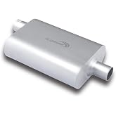 Floshine Universal Mufflers Dual Chamber 2" offset inlet (ID) 2" center outlet (ID) Performance Automotive Muffler Exhaust FH42041