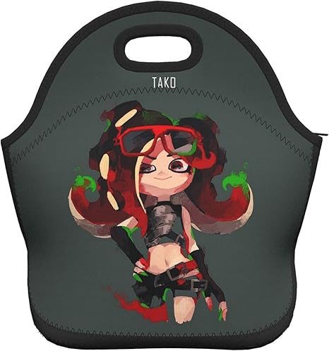 Amazon Zarker スプラトゥーン たこ ランチバッグ 弁当バッグ お弁当袋 手提げ 大容量 軽量 保温 保冷 防水 可愛い 男女兼用 おしゃれ プレゼント アニメ キャラクター ランチバッグ ランチ巾着 ランチベルト オンライン通販