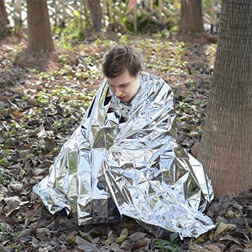 OUTAD 10Pack Outdoor Waterproof Windproof Reusable Emergency Survival Thermal Blanket First Aid Sun Shade Ground Cover - Thumbnail 4