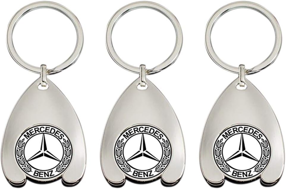 3 Pack Car Keychain Car Logo Key Ring for Mercedes-Benz Accessories Keyring with Logo Metal Keychains Gift Present for Men and Woman