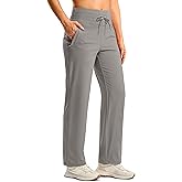 SANTINY Women's Fleece Lined Pants 29" Winter Warm Sweatpants Water Resistant Snow Ski Hiking Pants with Zipper Pockets