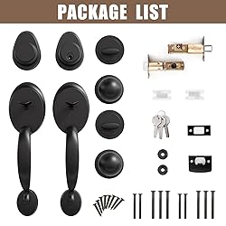 Natsukage Front Door Handle Double Door Lock Set