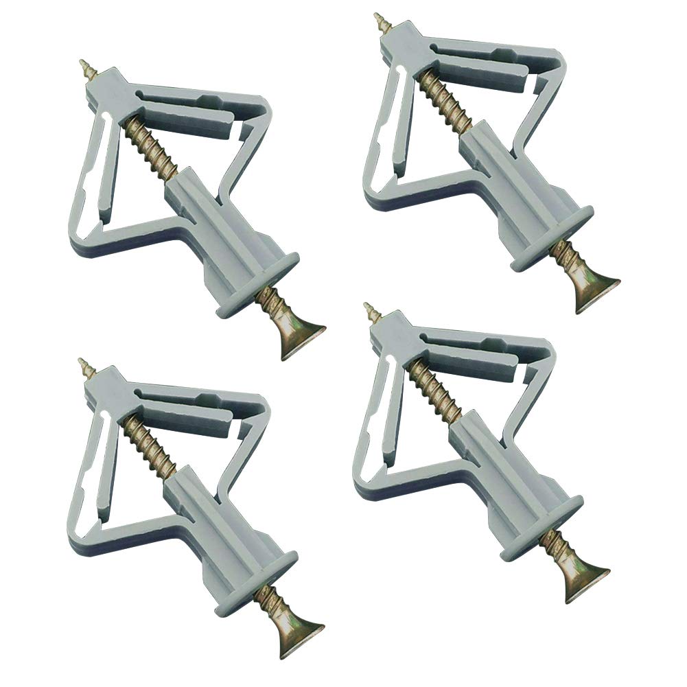 YIXISI 100 Sets Plasterboard Wall Plugs & Screws, Expansion Tube, Hollow Drywall Cavity Raw Wall Fixings, Expansion Tube Nylon Plug, Tapping Screws Fastener Kits