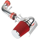 AUTOSITY 3.5" Cold Air Intake Kit for 1996-2004 Ford Mustang GT | W/Heat Shield, No MAF Port, Red Washable Air Filter, Improved HP
