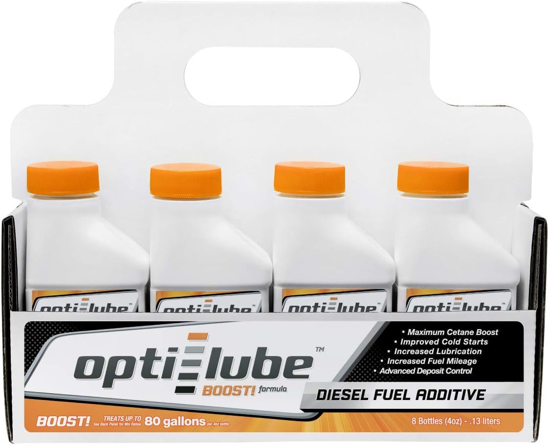 OptiLube Boost! Formula Diesel Fuel Additive 4oz 8 Pack