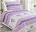 Mk Collection 2 Pc Bedspread Teens/Girls Pink Purple Stars Flowers With Fairies New