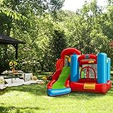 XtremepowerUS Little Kids Inflatable Bounce House Play Center w/ Blower (6 in 1 Play Center)