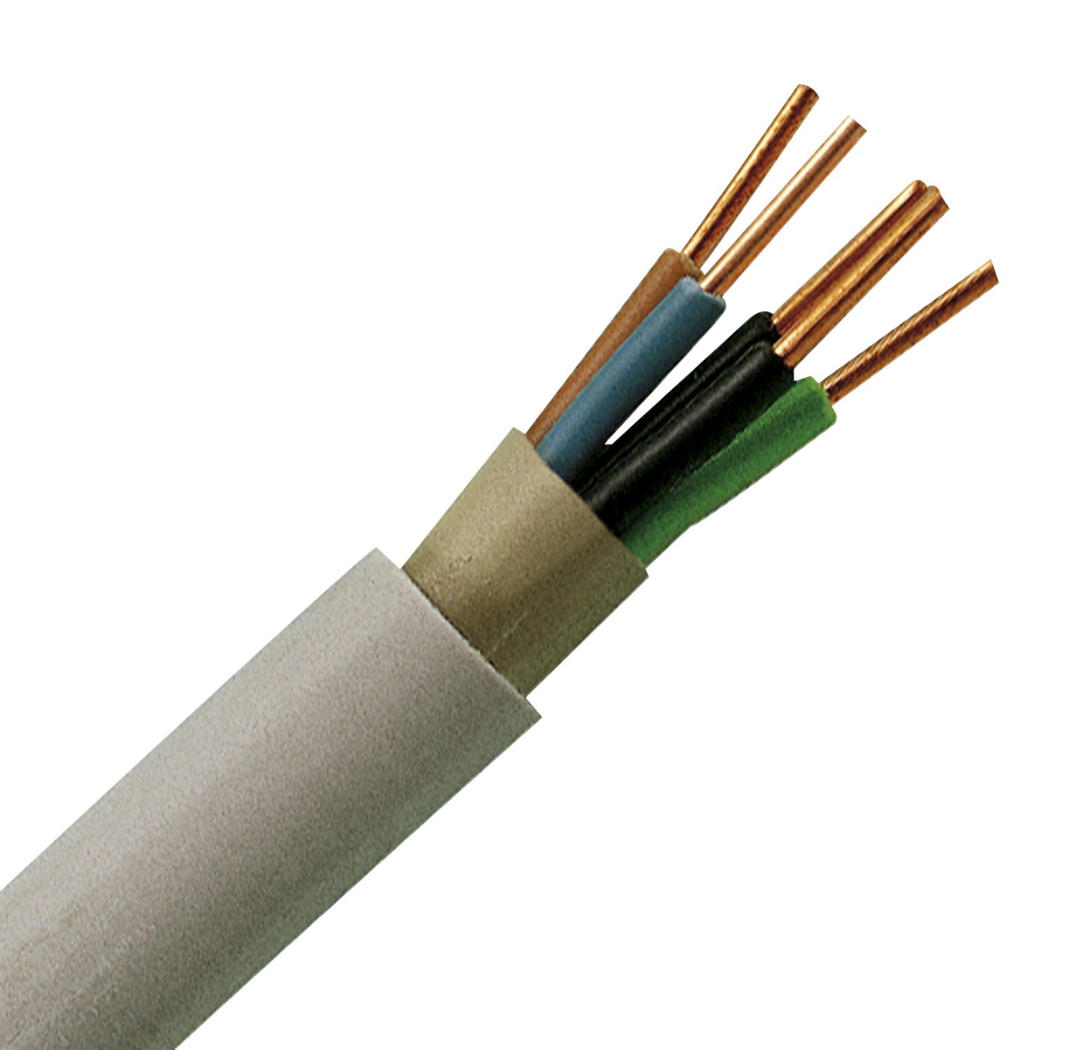 Kopp 153210846 Sheathed Cable NYM-J 5 x 2.5 mm², 10 m, Grey