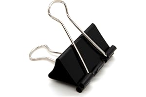 DSTELIN Coofficer Extra Large Binder Clips 2-Inch (24 Pack), Big Paper Clamps for Office Supplies, Black